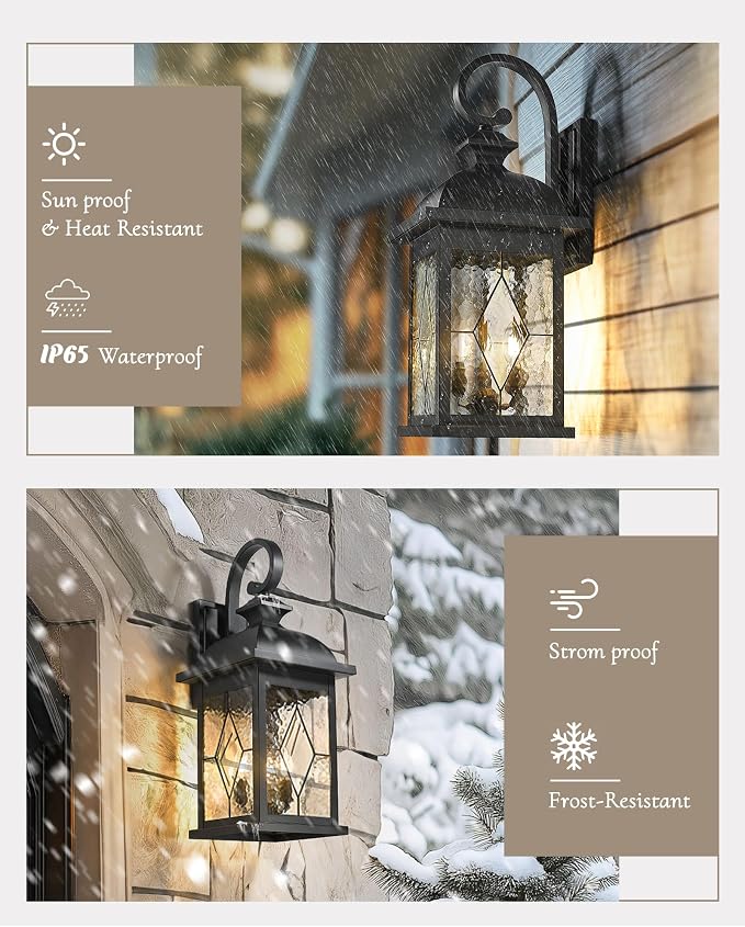 FEMILA 3-Light Outdoor Wall Light, Porch Light - Image 4