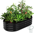 Galvanized Metal Planter Raised Garden Bed Kit by ZFHgarden