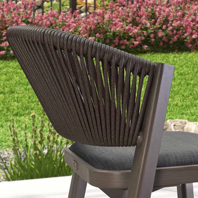 PURPLE LEAF Bar Stool Set of 2 Outdoor Rattan Bar Chair - Image 7