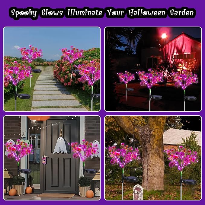 Neporal Garden Solar Lights Outdoor Waterproof IP65, 2PK Phalaenopsis Solar - Image 2