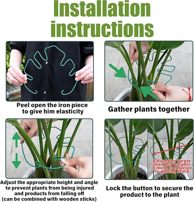 5PCS Monstera Plant Stem Support 7.3*6.25IN Adjustable Holder - Image 5