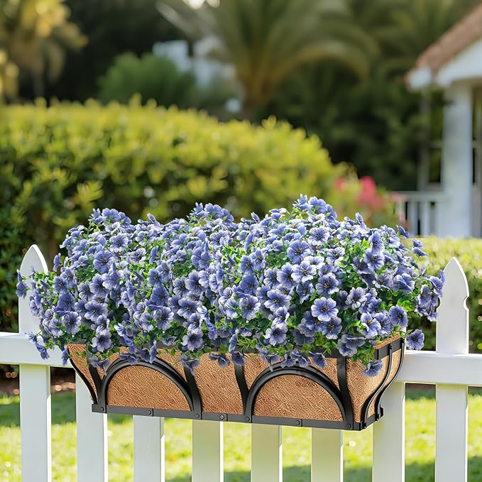 20 Bundles Artificial Flowers for Outdoors, UV Resistant Fake Plants Flowers - Image 6