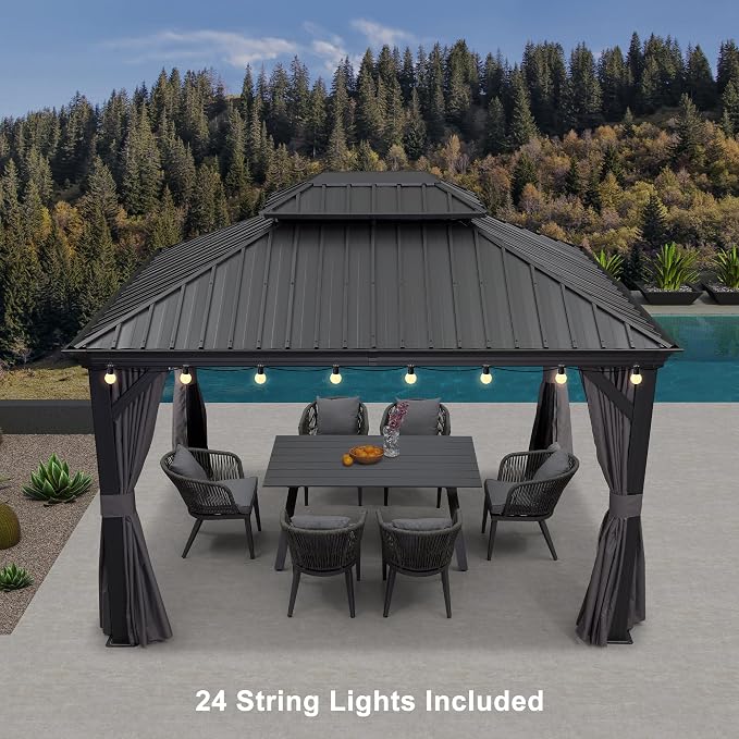 PURPLE LEAF 10' X 13' Outdoor Gazebo - Image 2