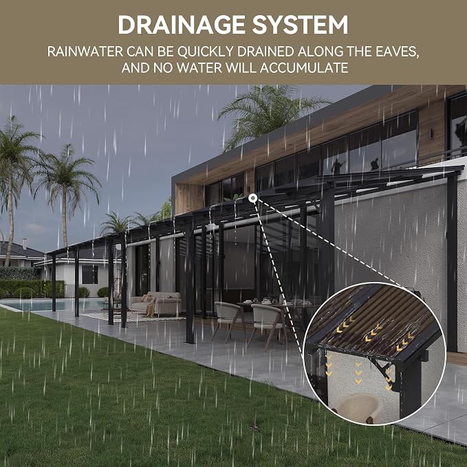 Aoxun 42' x 10' Pergola for Patio, Gazebo - Image 6