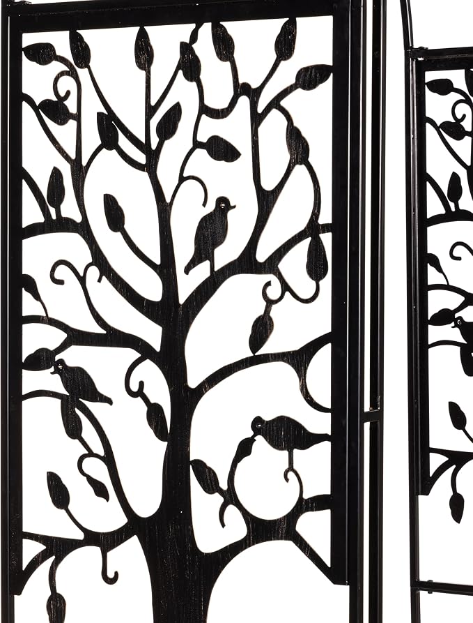 Plow & Hearth Arch Metal Outdoor Garden Arbor Tree of Life, 7 Feet Tall - Image 6