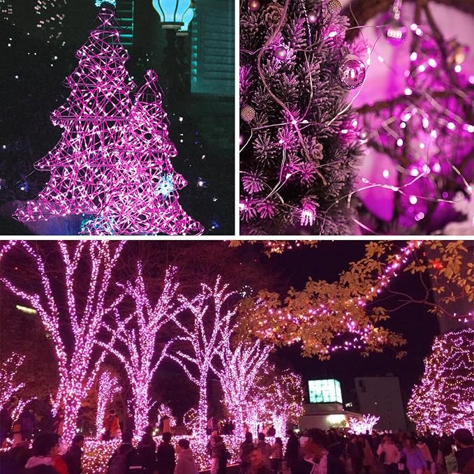 Solar Pink Valentine String Lights Outdoor - Image 2