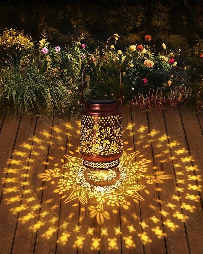 Solar Lanterns Outdoor Waterproof Hummingbird Elegant Garden Decor Birthday - Image 2