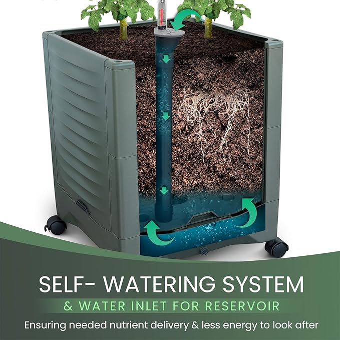 Tomato Planter Pot Tomato Box Raised Garden Bed 56.5" Tall Self-Watering and - Image 2