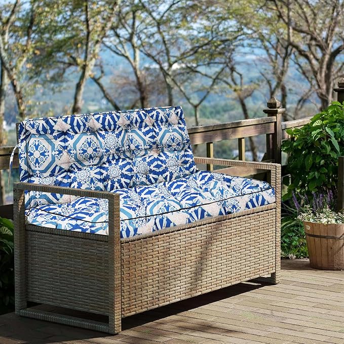 Outside Benches Cushion with Backrest, Thicken Waterproof Swing Cushions 2/3 - Image 7