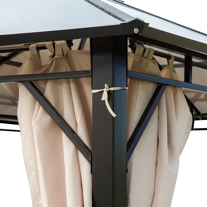 Outsunny 10' x 12' Hardtop Gazebo Canopy - Image 8