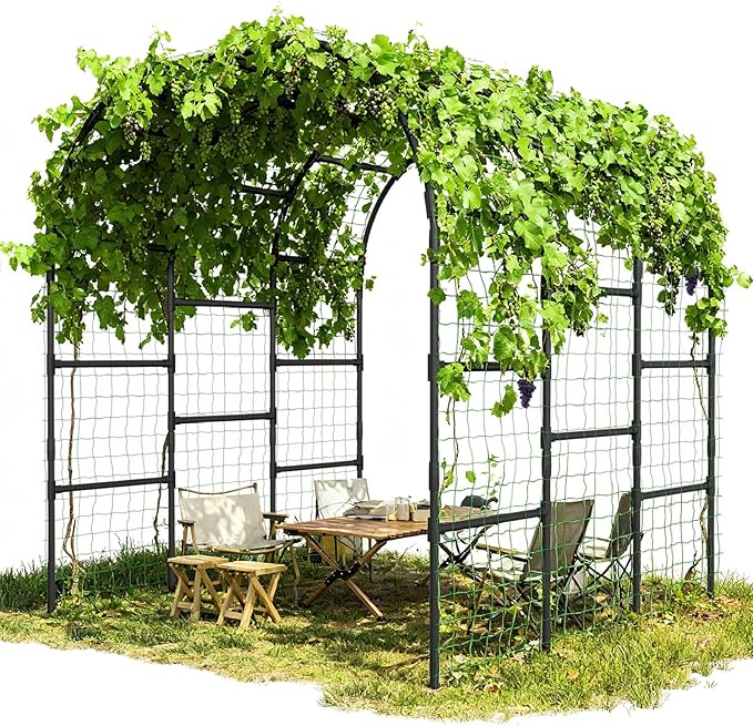 DoCred Garden Arch Trellis for Climbing Plants, 88 Inch Large Garden Trellises by DoCred