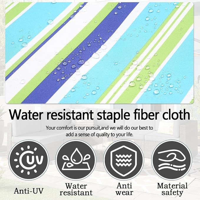 14Pcs Outdoor Cushion Covers Replacement Washable Waterproof UV w/Zipper - Image 4