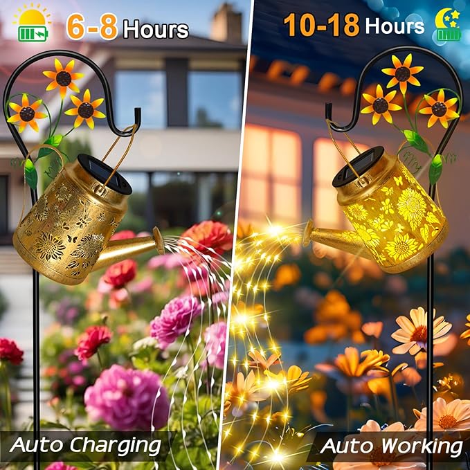 Christmas Gifts Solar Solar Lanterns Garden Decor Sunflower Lights, Large - Image 4