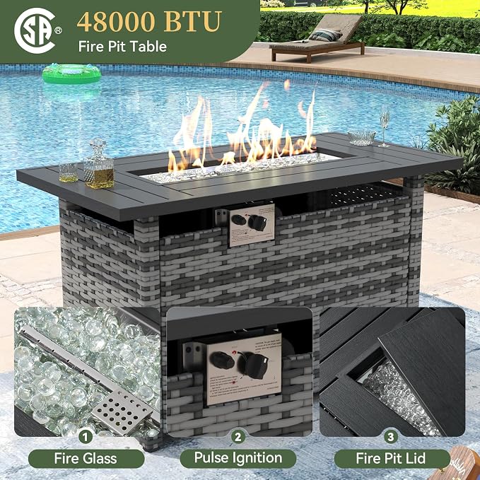 Aoxun 7 Piece Patio Furniture Set - Image 4