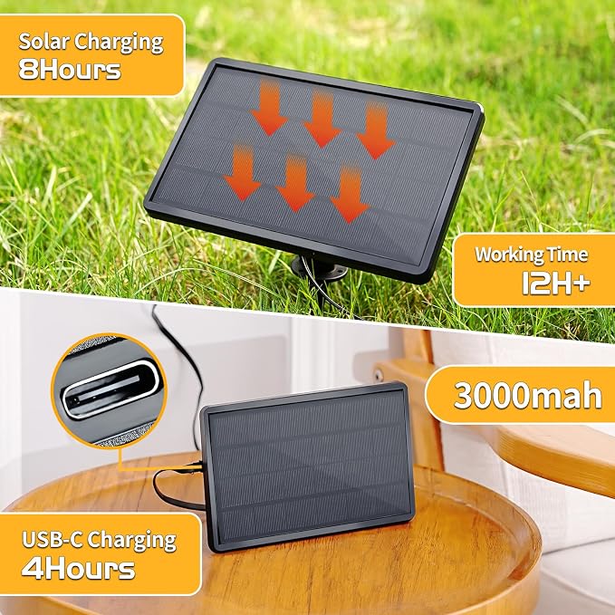 50ft Solar String Lights with Remote, 25+1 Bulbs Solar Patio Lights Outdoor - Image 2