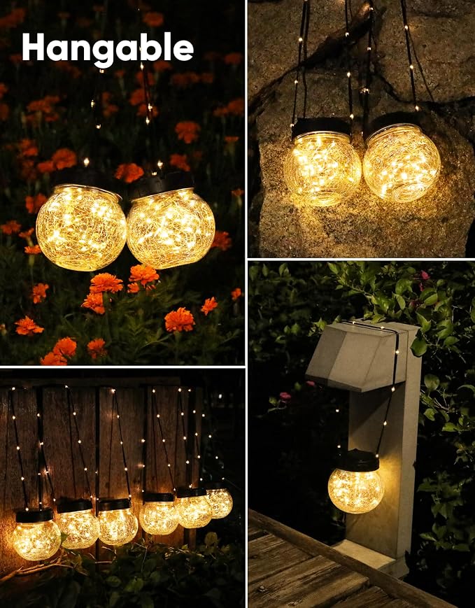 PARTPHONER Solar Lights Outdoor Waterproof 12-Pack, Solar Powered Hanging - Image 6