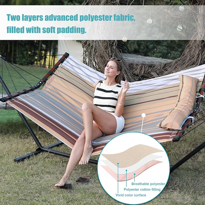 TegerDeger 12FT 2 Person Hammock Large Hammock 450LB Capacity - Image 5