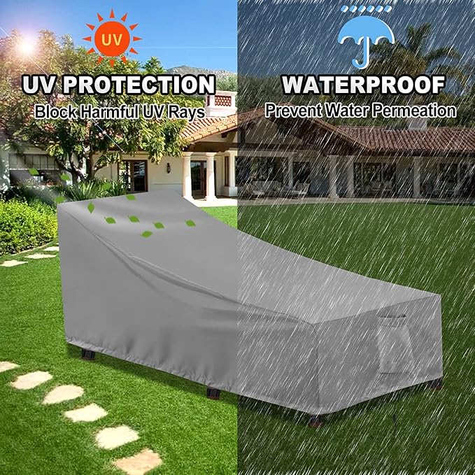OutdoorLines Outdoor Waterproof Patio Chaise Lounge Chair Cover - Image 6