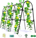 Cucumber Trellis for Raised Bed, U-Shape Garden Arch Metal Support for Climbing by Laodier