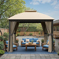 Patio Gazebo 10x10, Outdoor Gazebos, Heavy Duty Gazebo Soft Top Gazebos by Sannwsg
