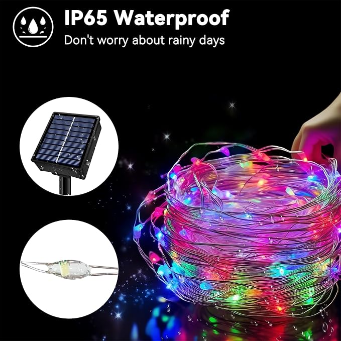 Solar String Lights Outdoor Waterproof 4 Pack Total 132ft 400LED 8 Modes - Image 5