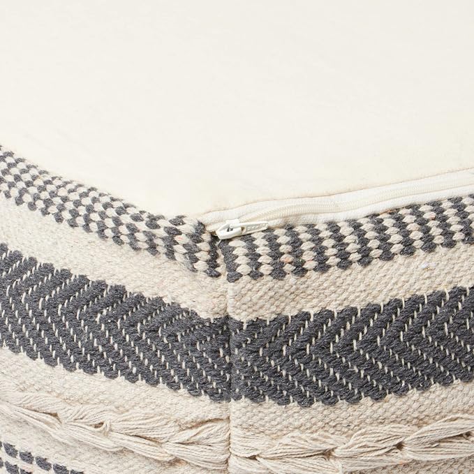 REDEARTH · UNSTUFFED Pouf Ottoman Cover Textured Cube Bean Bag Poof Pouffe - Image 9