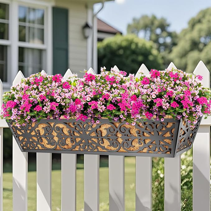 4 Pack 30 Inch Window Boxes Planters Railing Planter Box - Image 2