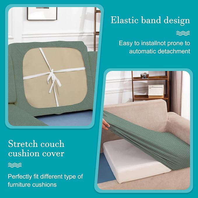 12Pcs Stretch Patio Cushion Covers, Outdoor Couch Covers Replacement, Outdoor - Image 5
