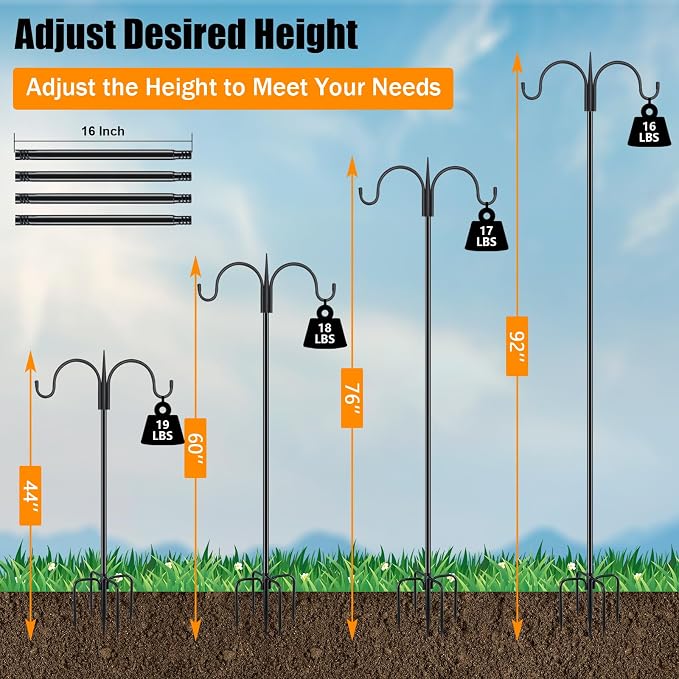 FEED GARDEN Adjustable Double Shepherds Hook - Image 3