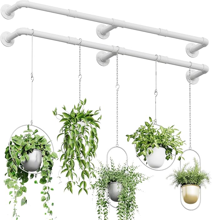 Bamworld Window Plant Hanger Indoor 63in 2PCS Hanging Planters by Bamworld