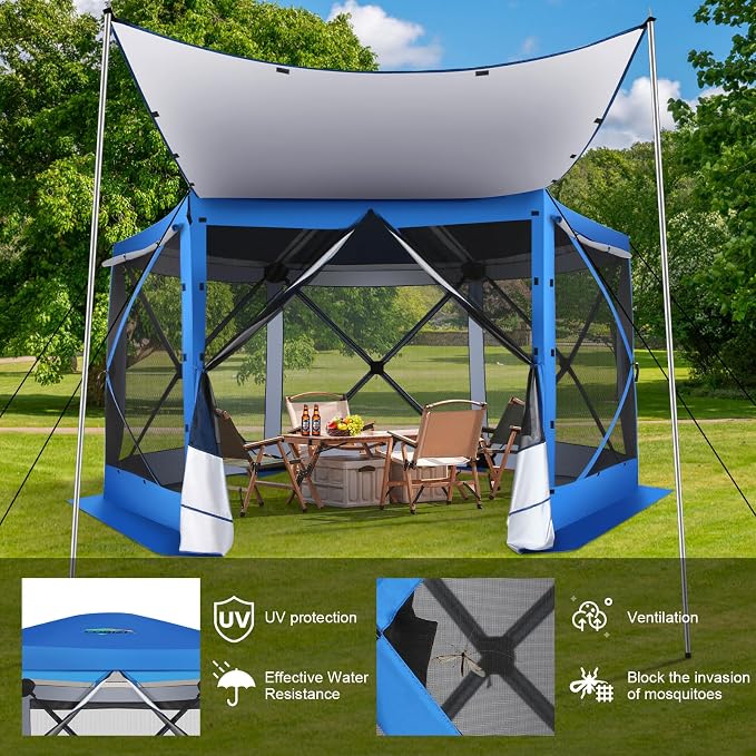COBIZI 12x12 FT Pop Up Canopy Extendable Tent, Gazebos On Clearance - Image 9