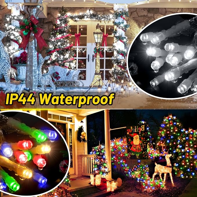 KNONEW 197FT 500 LED Christmas String Lights Outdoor Color Changing 11 Modes - Image 6