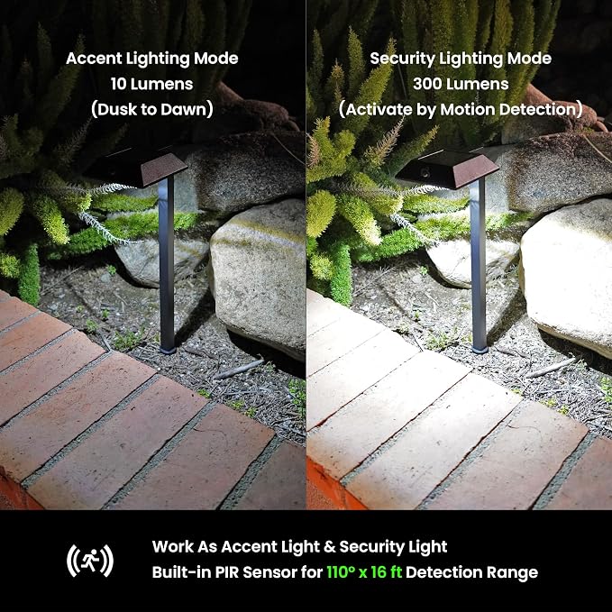 Mesh Linkable Series 4-Pack Solar LED Security Pathway Light w/ LiFePO4 Battery - Image 3