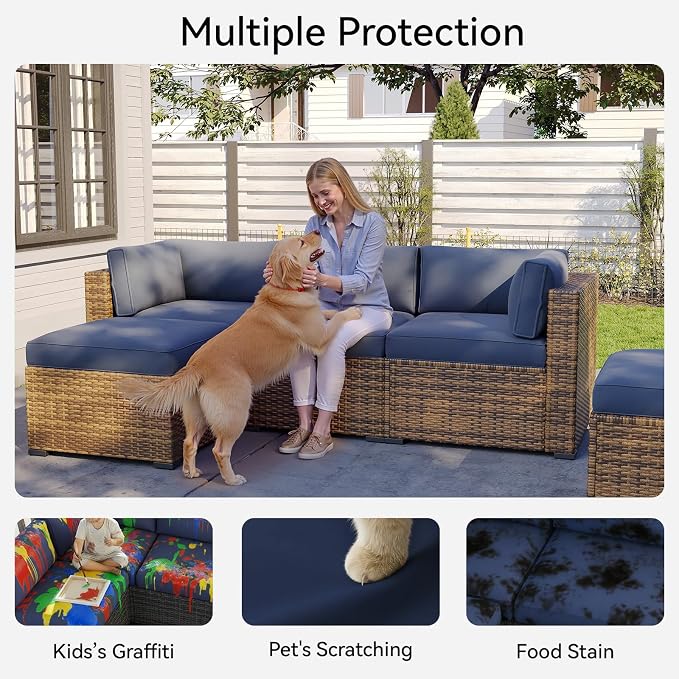 Aoxun 11pcs Patio Cushion Covers Replacement, Waterproof Outdoor Furniture - Image 3