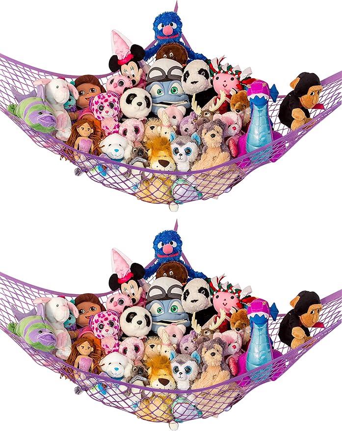 Lilly's Love Stuffed Animal Hammock | Corner Hanging Organizer, Toy Storage by LillysLove