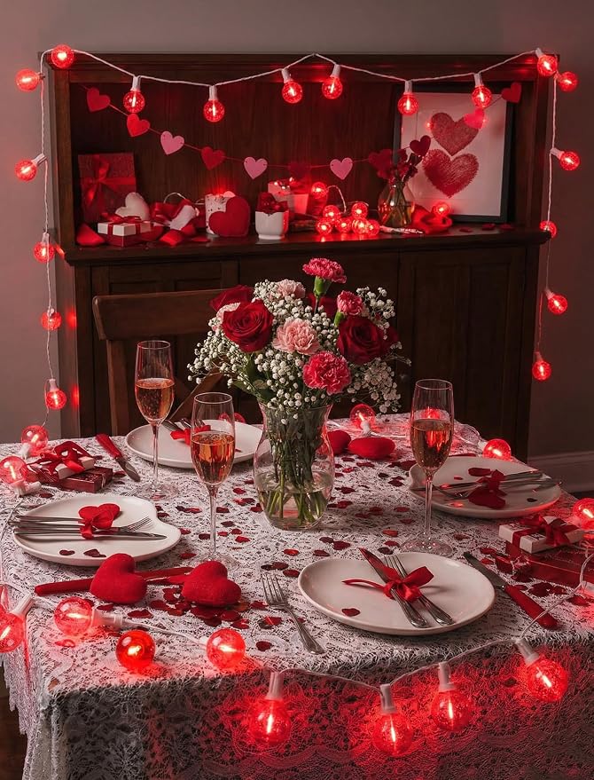 25FT G40 LED Valentine’s Day Outdoor String Lights, Hanging Patio Lights - Image 5