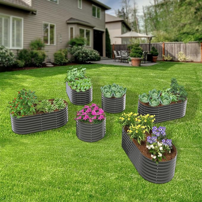 A ANLEOLIFE 6-Pack 6X3X2ft & 3x3x2ft Deep Root Galvanized Raised Garden Beds - Image 3
