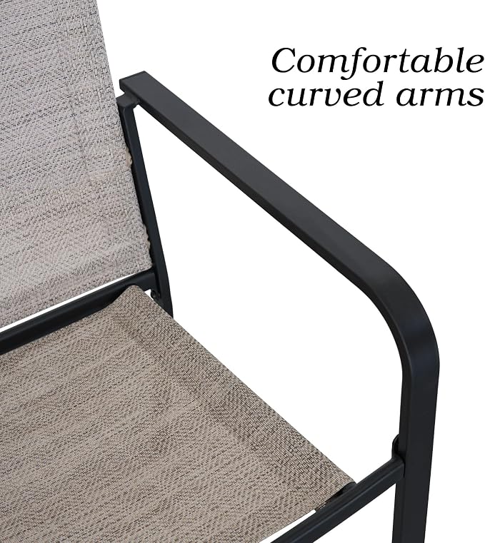 7-Piece Outdoor Dining Set, 6 Stackable Patio Portable Chairs & 60'' - Image 4