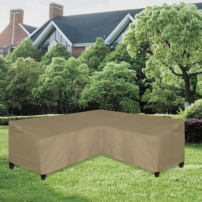 Easy-Going 600D Patio V-Shaped Sectional Sofa Cover, Heavy Duty Outdoor - Image 2