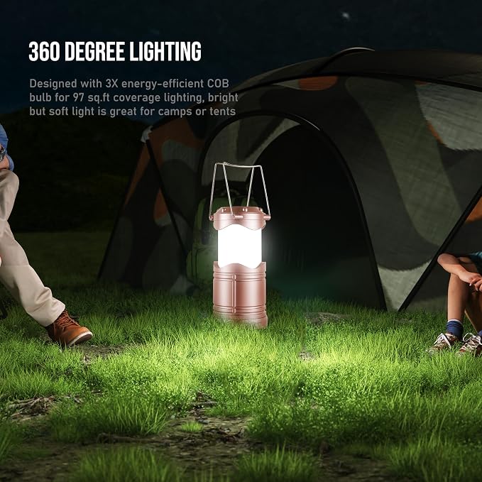 Lichamp LED Camping Lantern, 4 Pack Battery Powered Flashlight - Image 3
