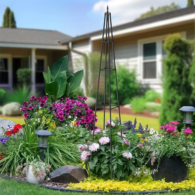 6FT Obelisk Trellis for Climbing Plants Outdoor, 16mm Rust-Proof Extra - Image 7