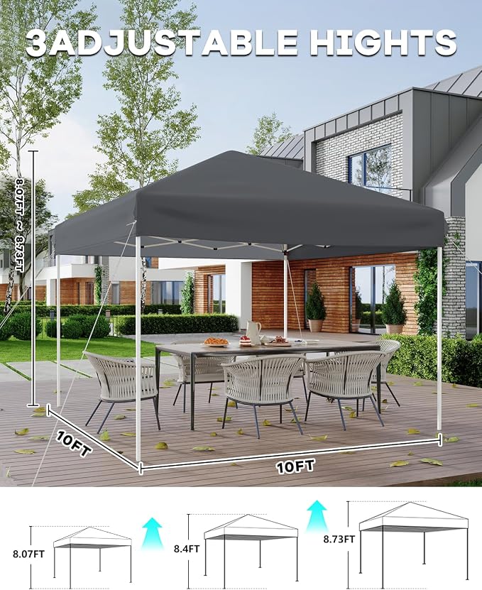 10x10 Pop Up Canopy Tent, Easy Up Canopy - Image 3