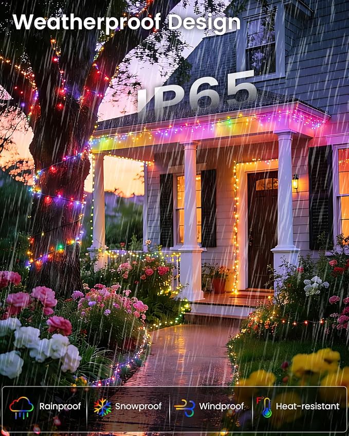 OZS 6 Pack 480LED Solar Christmas String Lights Outdoor, Waterproof 8 Modes - Image 4