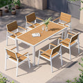 7-Piece Outdoor Dining Set, Aluminum Dining Table Set by Vexwalx