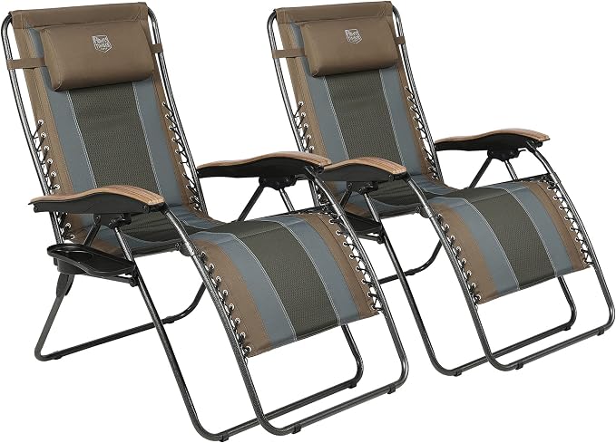 Timber Ridge Oversized Zero Gravity Chair, Padded Reclining Lounge Chair by TIMBERRIDGE