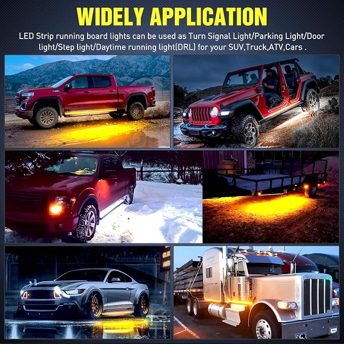 Nilight Truck LED Running Board Lights 2PCS 70 Inch LED Side Maker Light - Image 8