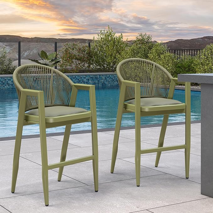 PURPLE LEAF Outdoor Bar Stools Set of 2 - Image 8
