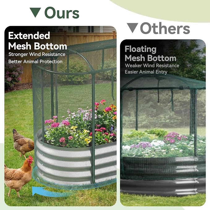 Raised Garden Bed with Sprinkler Timer and Self-Watering System, Galvanized - Image 4