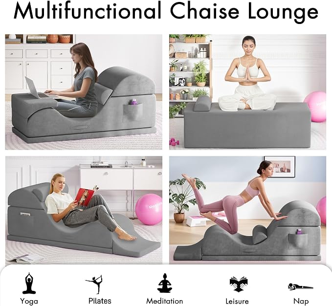 Convertible Yoga Chair for Adults, Ergonomic Foam Lounge - Image 3