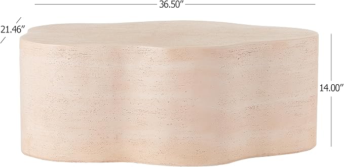 Christopher Knight Home Rhett Cloud-Shaped Lightweight Concrete Coffee Table - Image 2